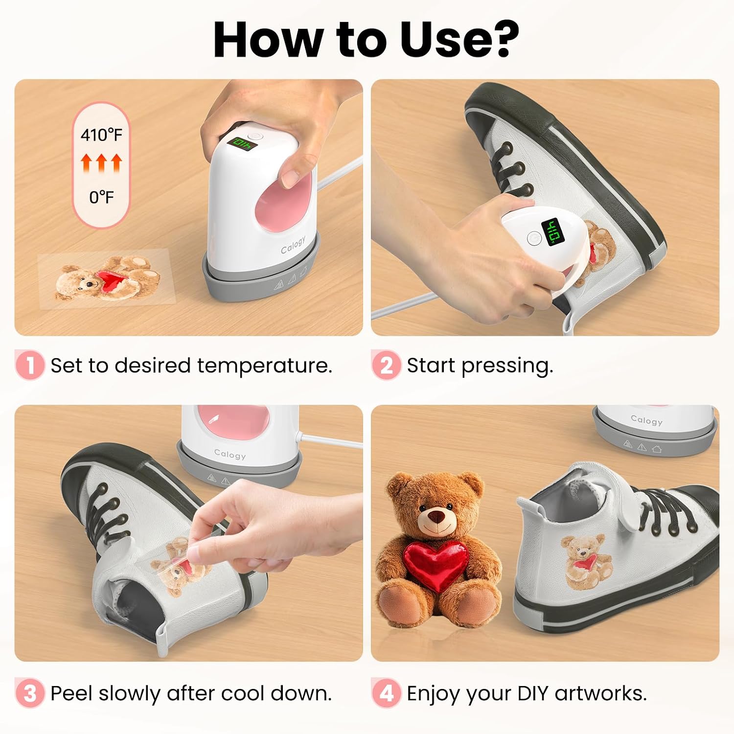 Thumbnail 6 de Calogy CHP2305 Mini Heat Press, 4 Heat Settings and Precision Tip