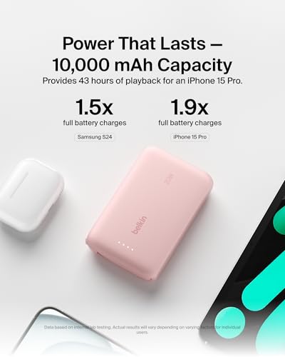 Detalle de Belkin BoostCharge 10000mAh 20W Power Bank with Integrated USB-C Cable