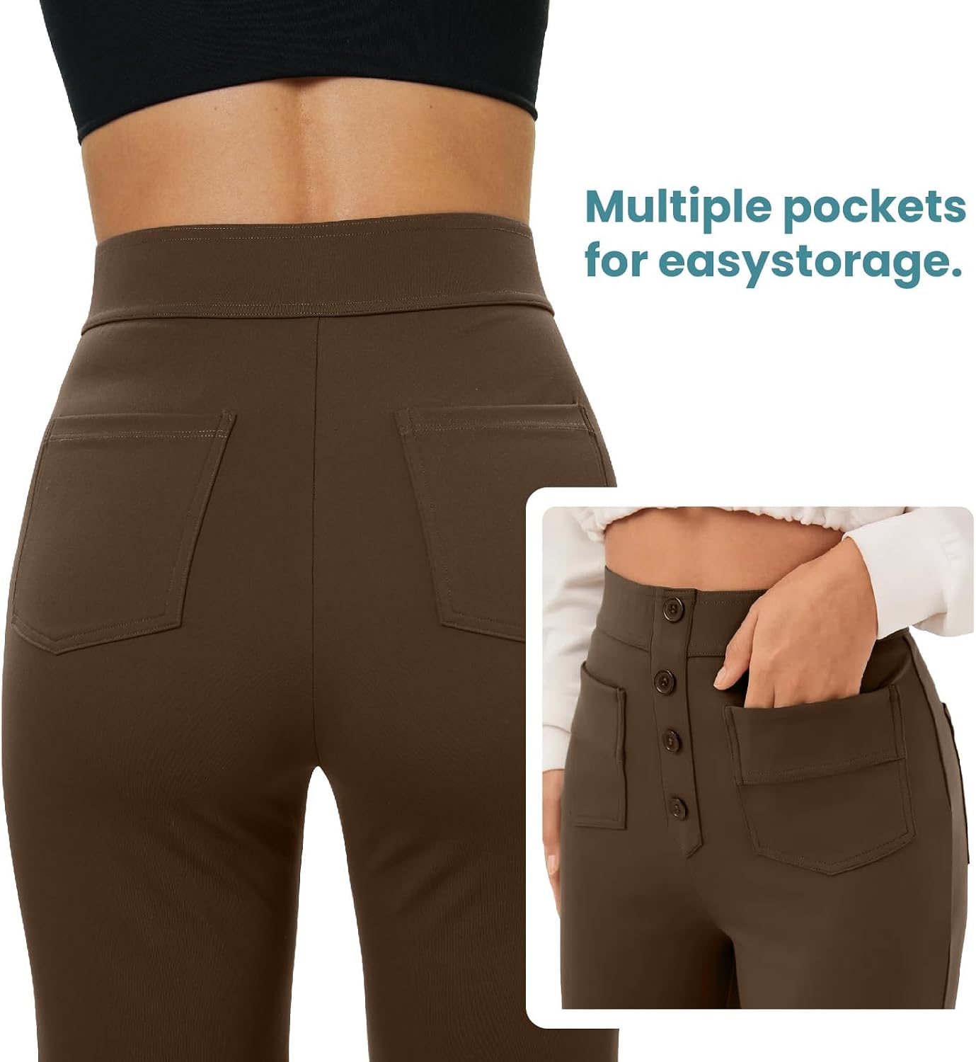 Detalle 2 de Glacspyg Yoga Pantalons Femmes Taille Haute