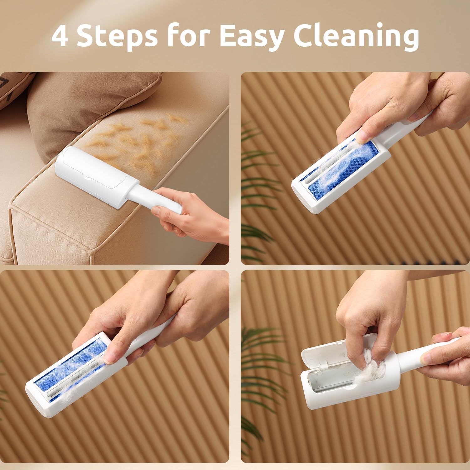 Detalle de ACE2ACE Pet Hair Remover Roller Brush: Mini Reusable Lint Roller for Pet Hair