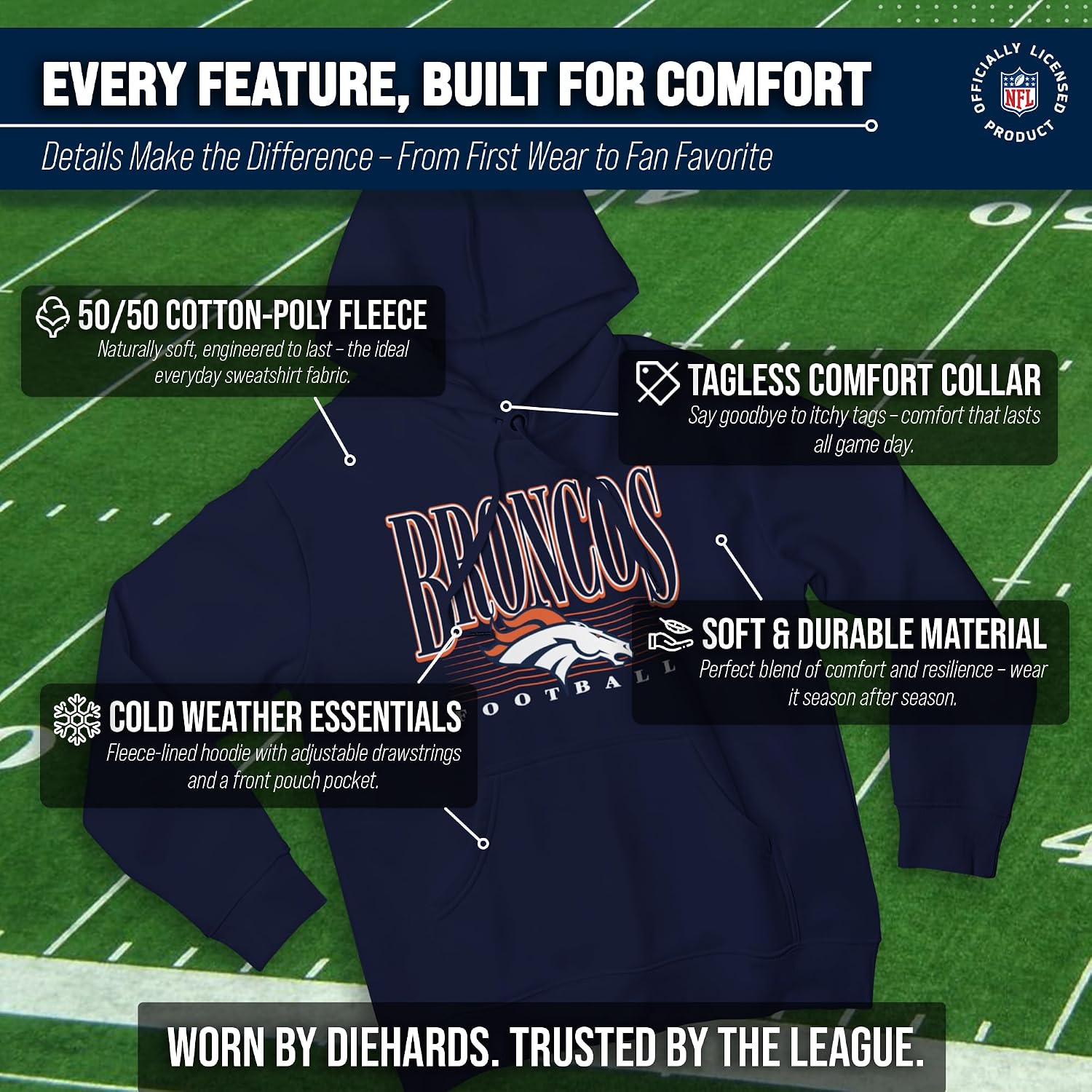 Detalle de NFL Overtime Blueprint 3027_OTBPNFL Pullover Hoodie, Fleece, Unisex Fit