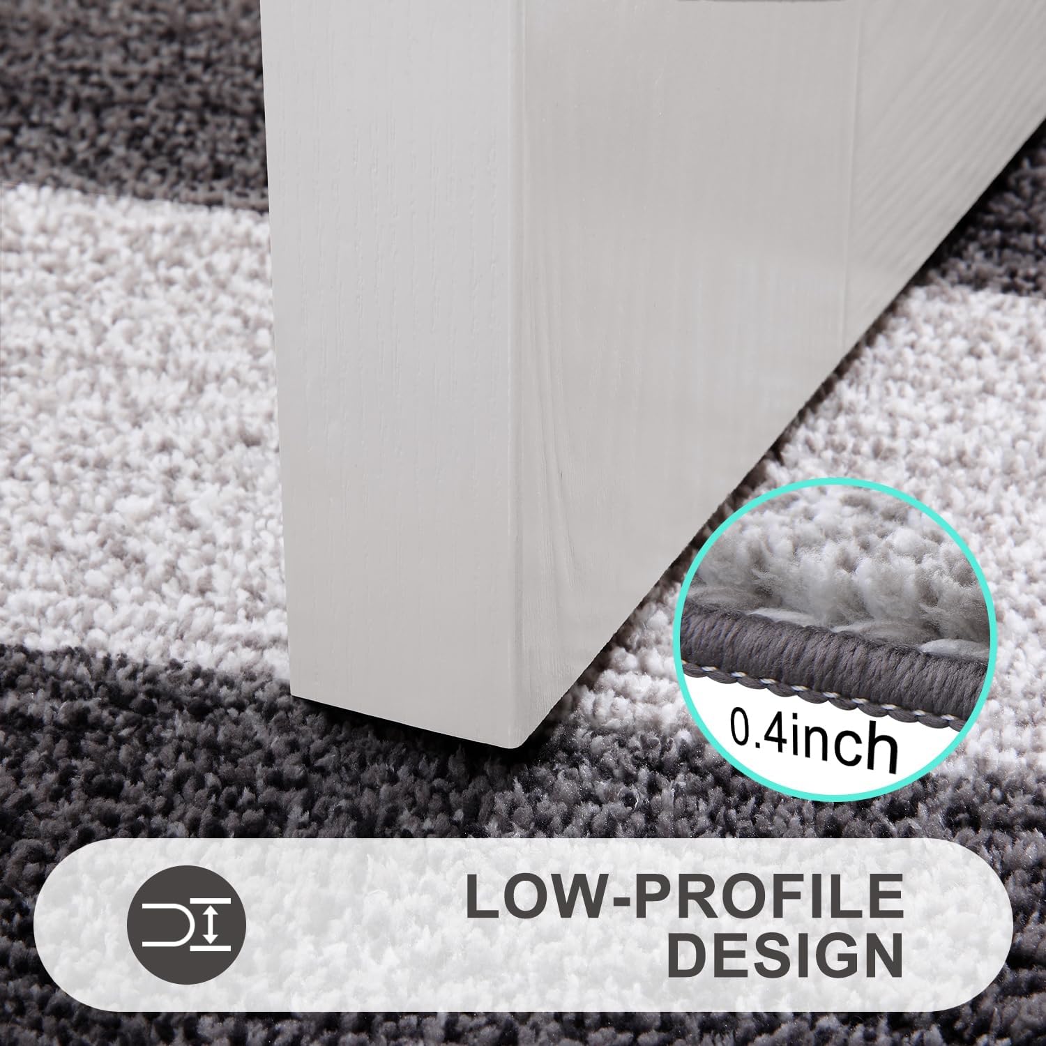 Detalle 2 de Kitinjoy YSMD003 Indoor-Outdoor Door Mat, 59 x 36, Gray, Low-Profile