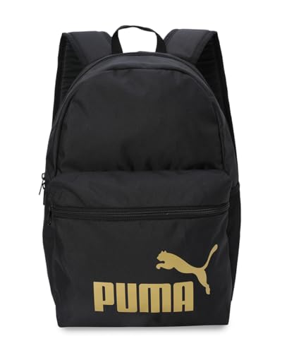 Detalle de PUMA PHASE 091164, mochila unisex de gran capacidad en negro y dorado