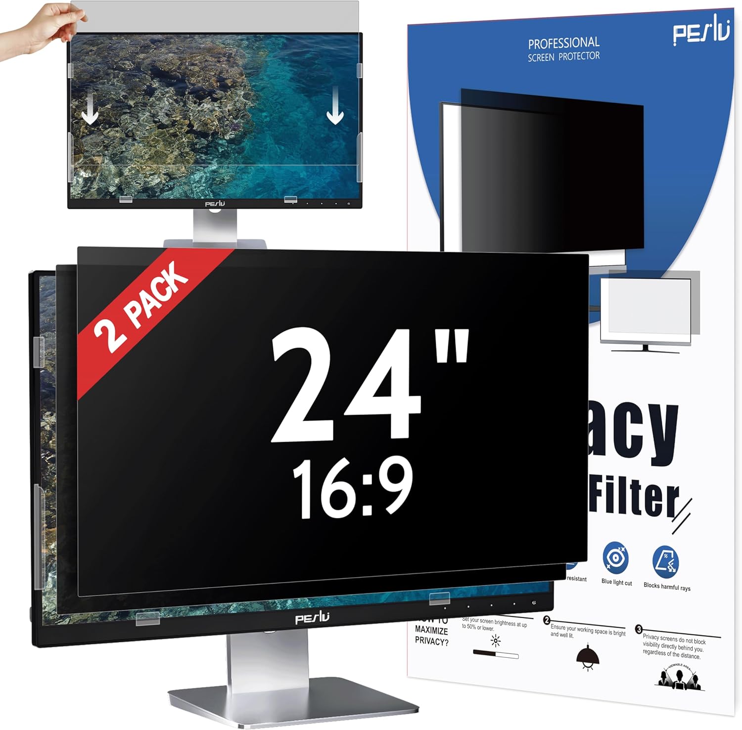 Peslv 24 Inch Privacy Screen for Monitor