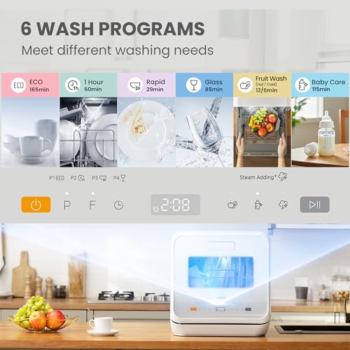 Detalle de COMFEE' Table Top Dishwasher: Compact, no-plumbing countertop solution for singles & couples