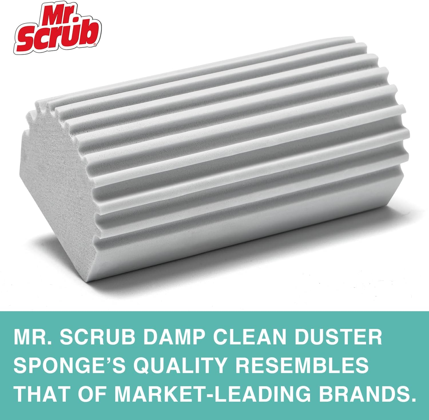 Thumbnail 1 de 4 Pack Damp Dusting Sponge Duster: Grey Reusable Cleaning Sponges for Blinds, Floorboards, and More