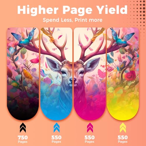 Detalle de Miss Deer 308 XL Druckerpatronen – HP 308/308E, 2er Pack, kompatibel mit HP Envy Serien