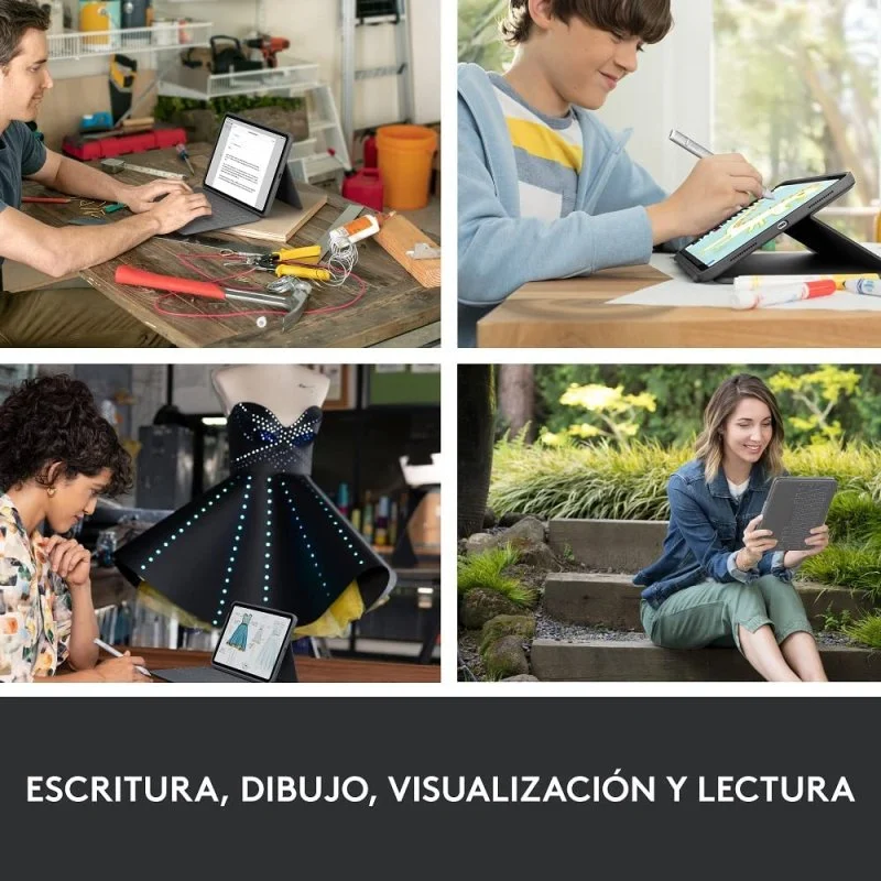 Detalle de Logitech Rugged Folio iPad 10th Generación 4 modos