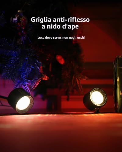 Detalle 2 de LuminexDesigns Set 2 applique LED RGB senza fili con telecomando, 240 lumen