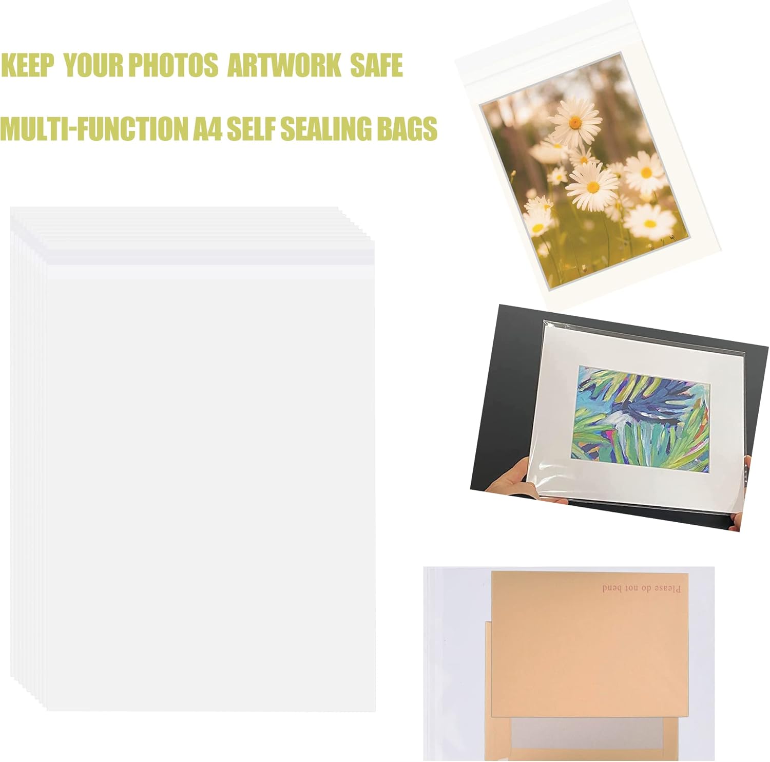 Thumbnail 6 de A4 Clear Self-adhesive Bags 100 pack, 22 x 30 cm 📦