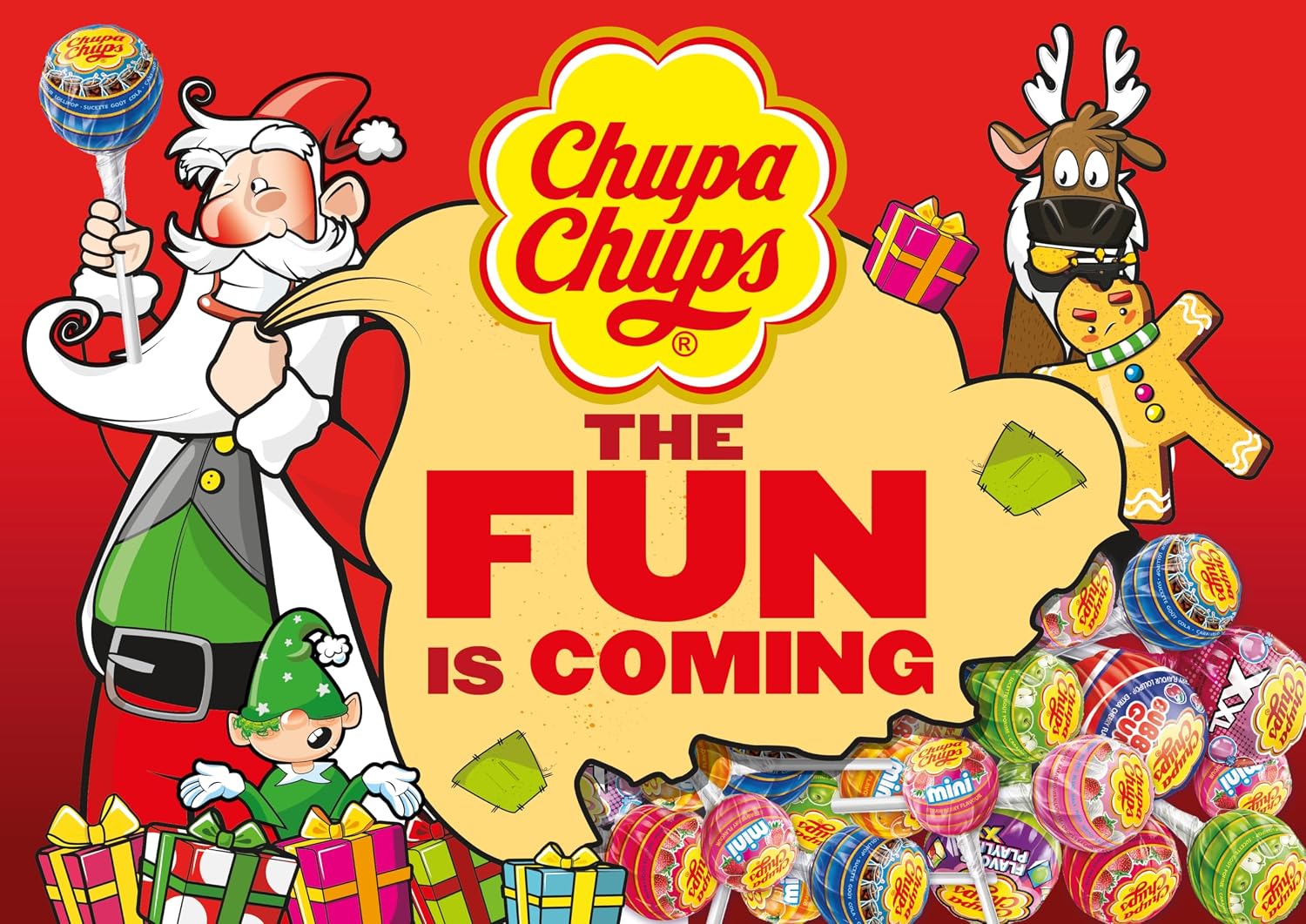 Detalle de Chupa Chups 6045197 Classic Lollipops, 7 Flavors, Individually Wrapped, 1,000 Count