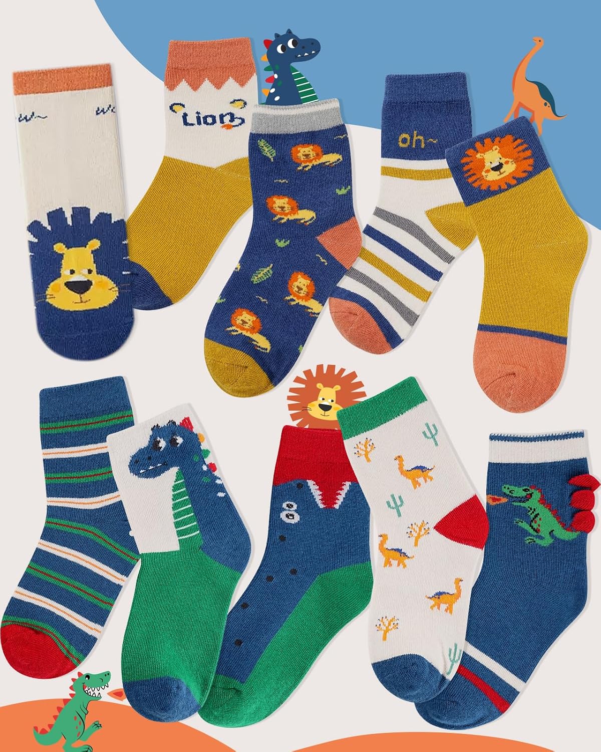Detalle 2 de Kyopp Funny Socken 10er Set für Kinder