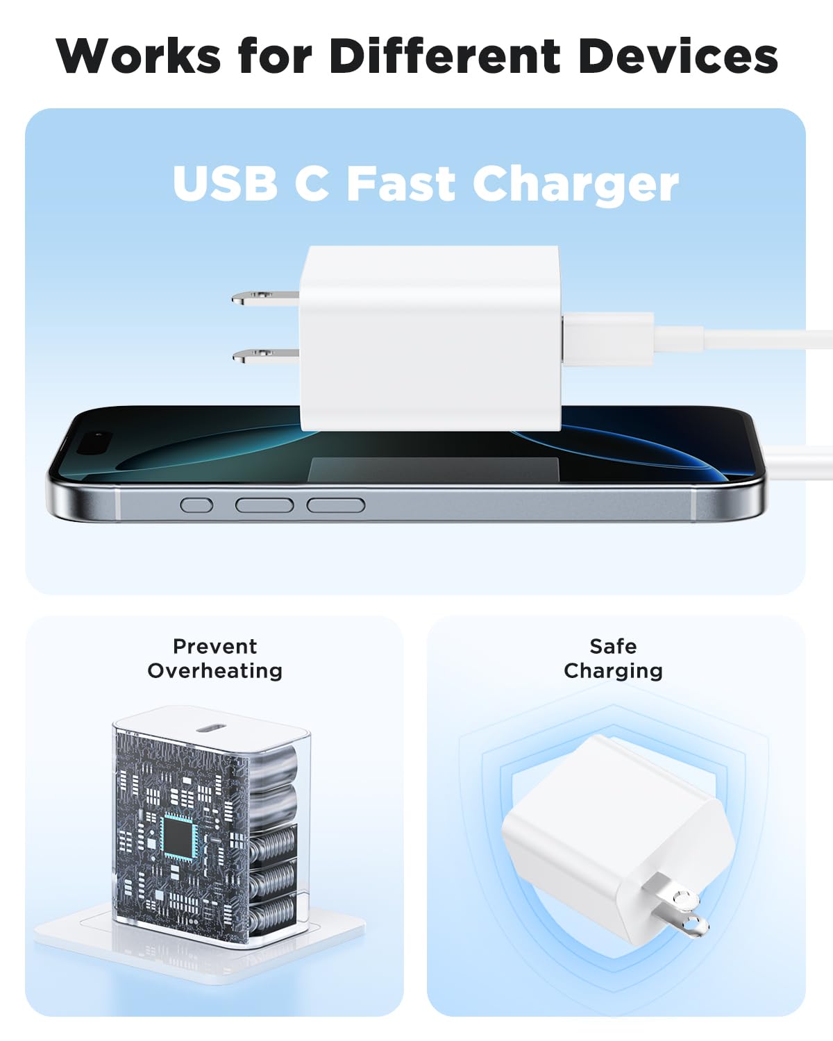 Thumbnail 4 de iPhone 17 Air 45W Fast USB‑C Charger 6FT Cable