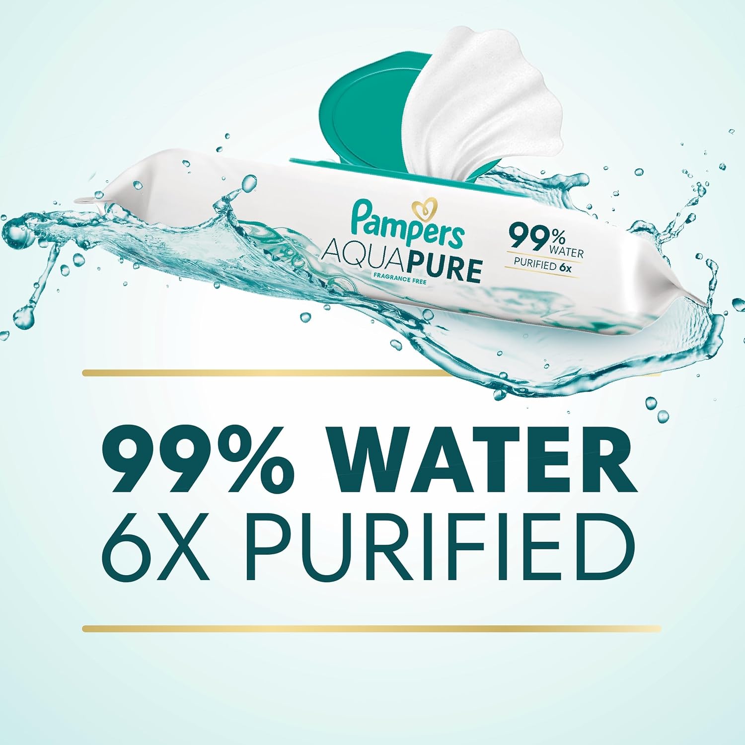 Thumbnail 2 de Pampers Aqua Pure Baby Wipes 896 Pack