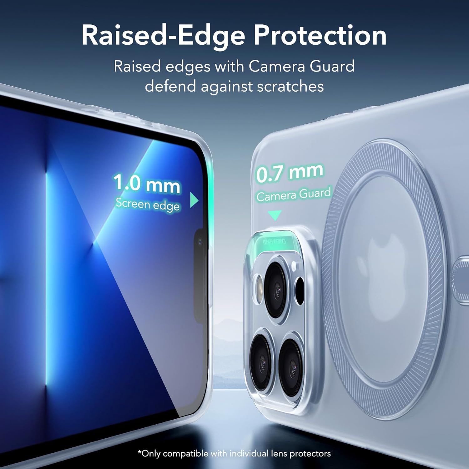 Thumbnail 6 de ESR Zero coque pour iPhone 13 Pro Max transparente fine en silicone avec MagSafe (bleu)