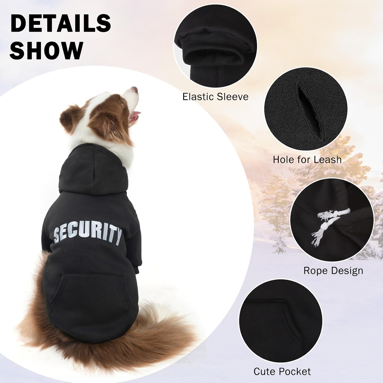 Detalle de SCENEREAL Dog Hoodie 4XL