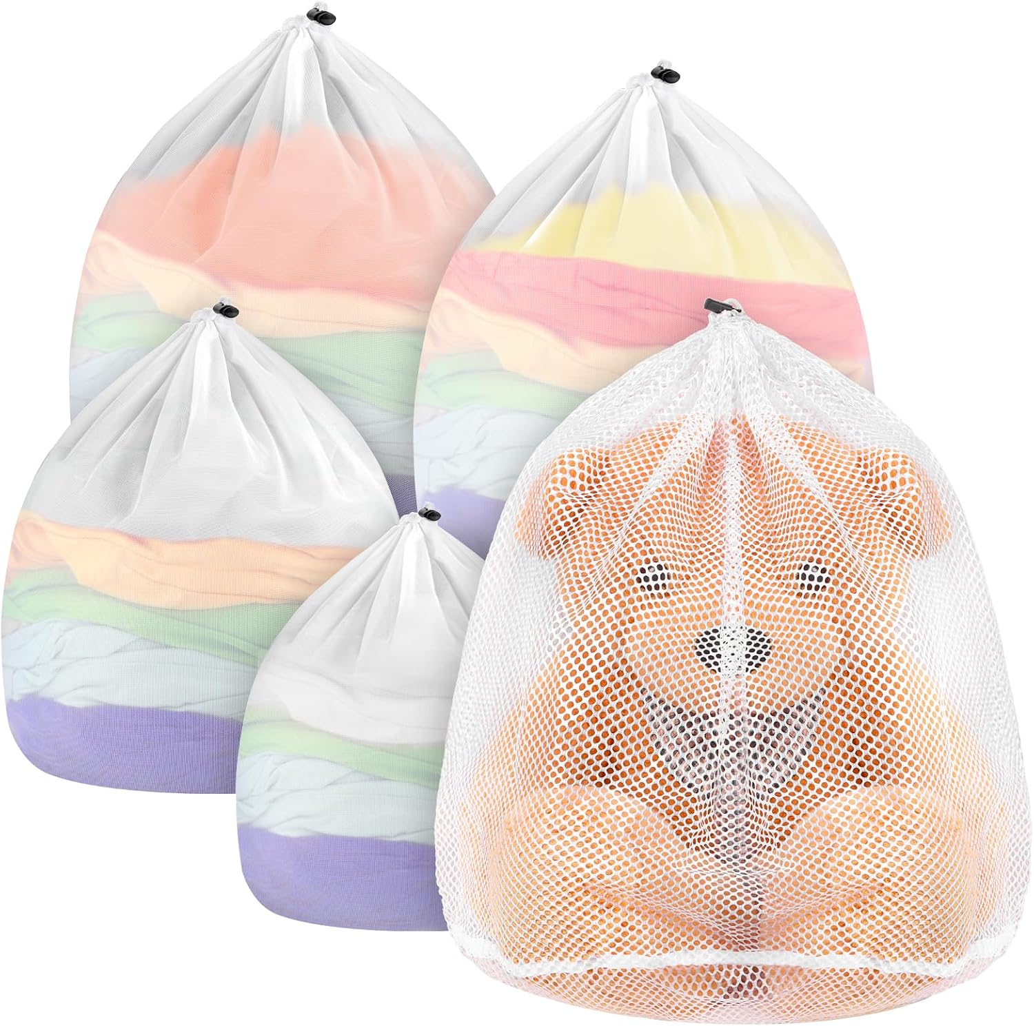 Detalle de ecooe BH Wäschesack Set – 3er Pack, 17 x 17 cm, Schutzbeutel mit Reißverschluss