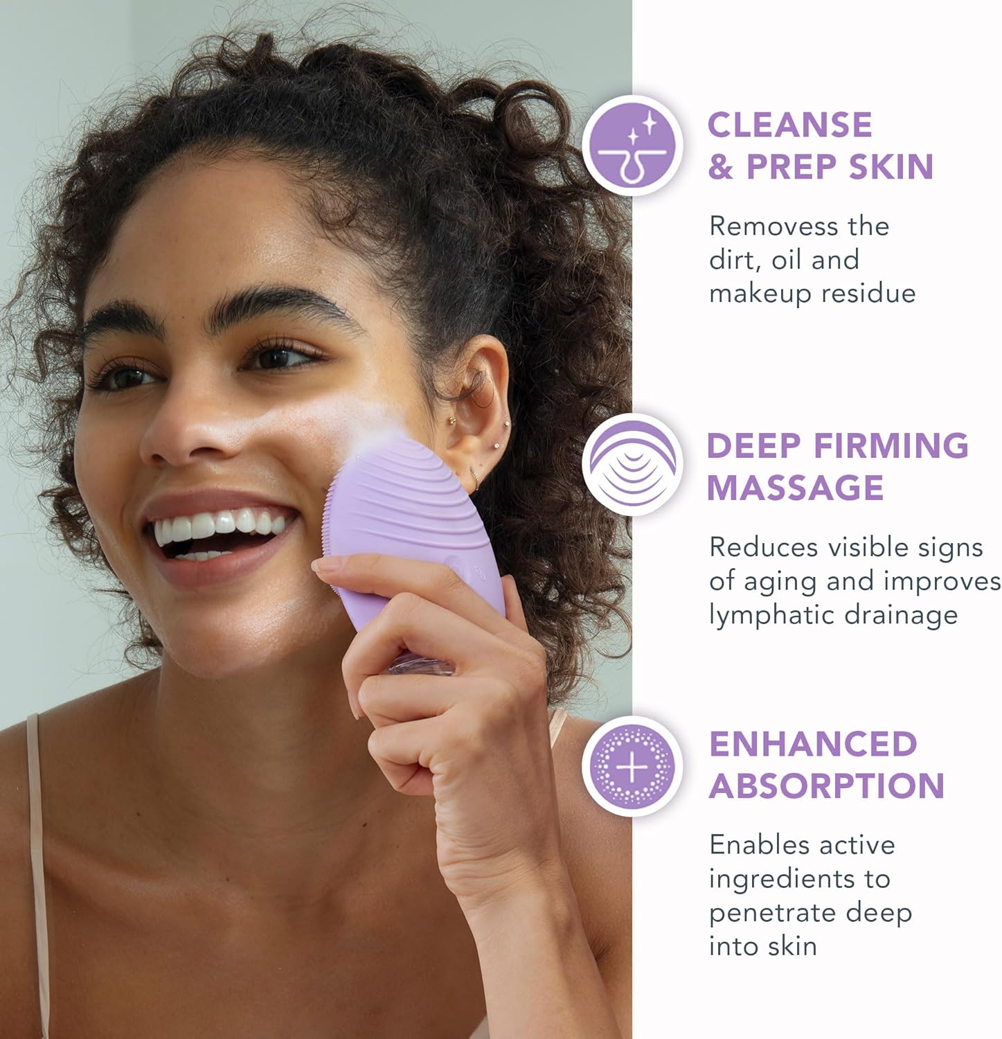 Thumbnail 2 de FOREO Deep & Gentle LUNA 4 Sensitive Set: spazzola detergente viso in silicone e Micro-Foam Cleanser 2.0
