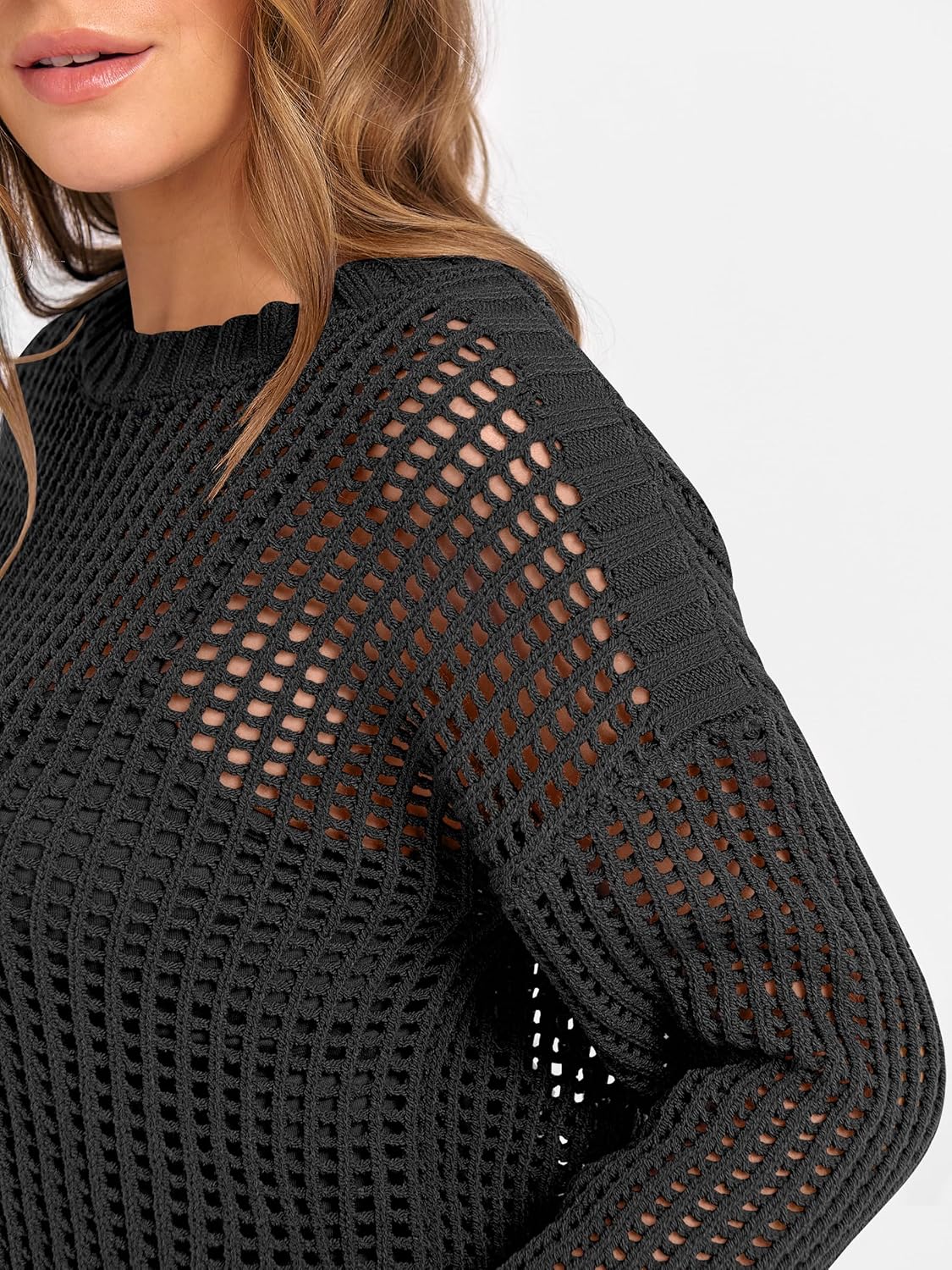 Thumbnail 4 de ANRABESS Women's Crochet Sweater Set