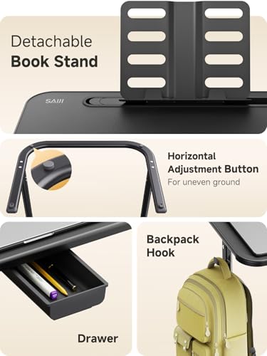 Thumbnail 4 de SAIJI Mesa de Estilo Moderno, Altura Ajustable, 65x45🚀