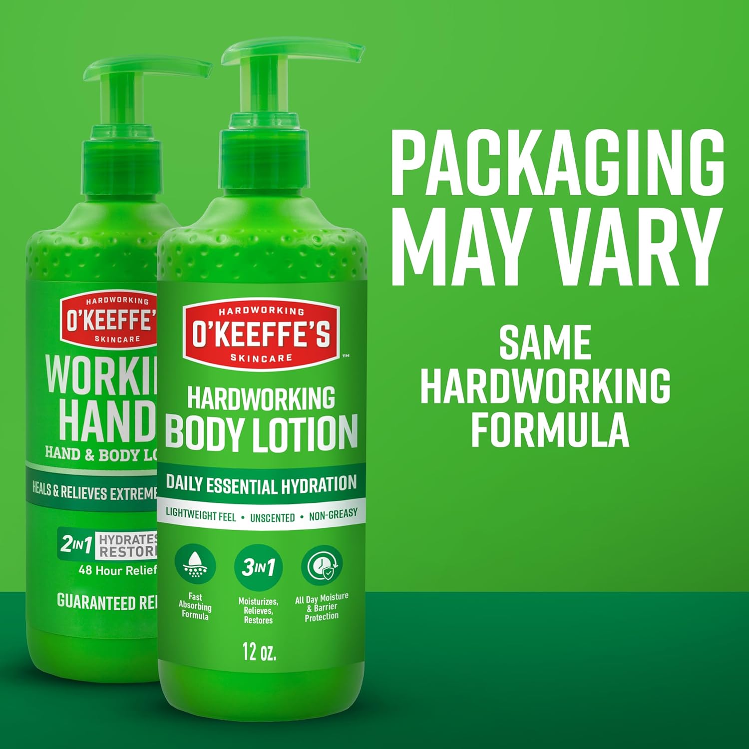 Thumbnail 6 de O’Keeffe’s Hardworking Body Lotion: Daily Hydration for Dry Skin, 12 oz Pump