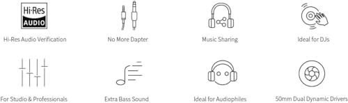 Thumbnail 8 de OneOdio Over Ear Studio Headphones with 50mm Drivers: Foldable, Comfortable, and Versatile for DJing, Monitoring, and Podcasting