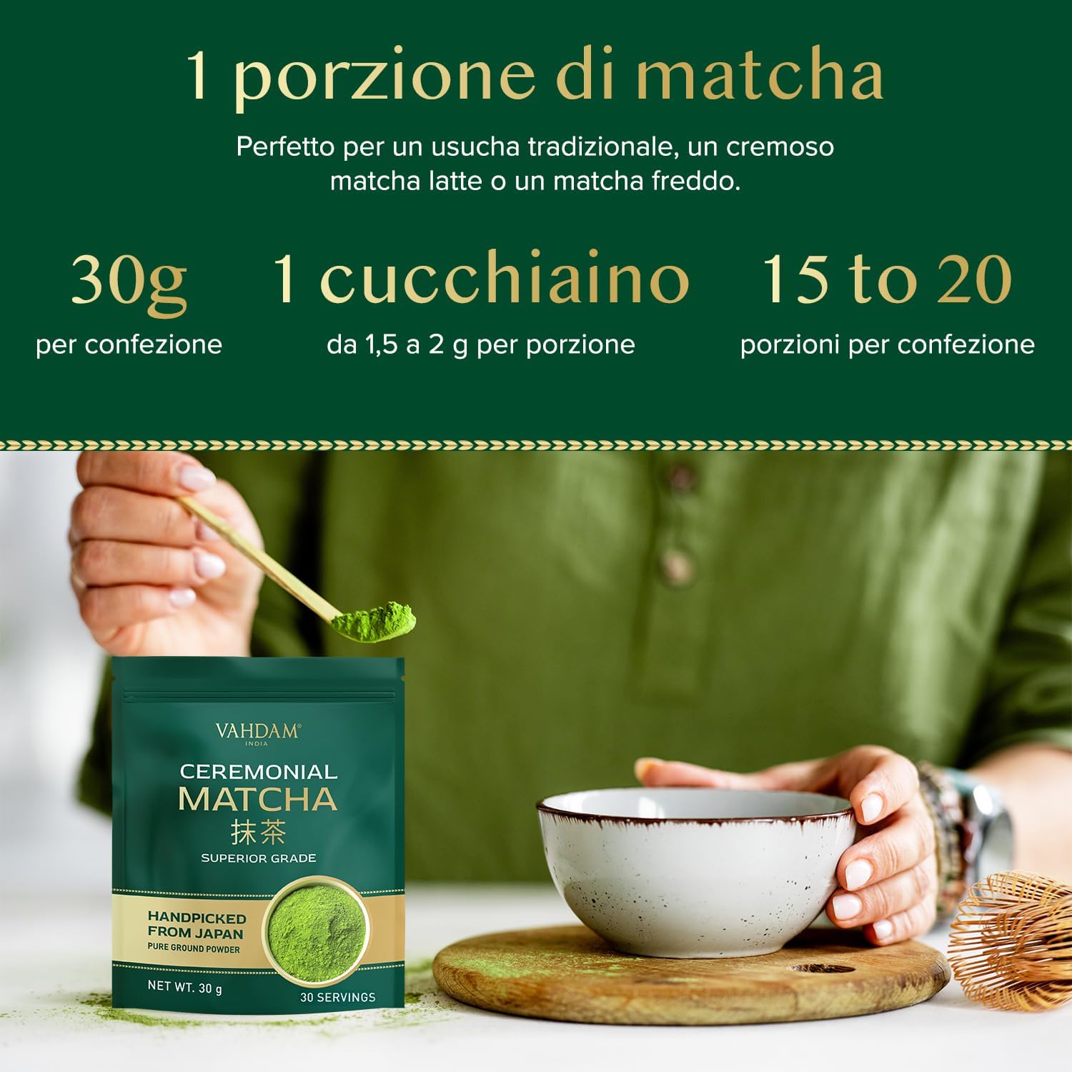 Thumbnail 6 de VAHDAM Matcha Cerimoniale 30g, Matcha Ceremonial