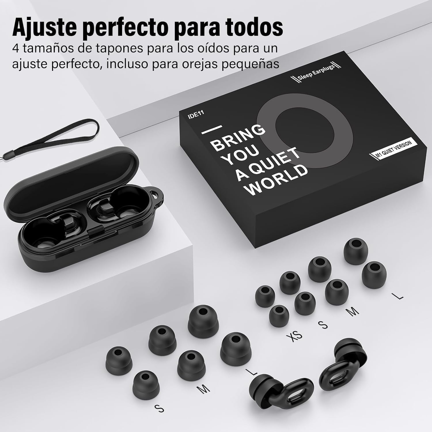 Detalle de Bouchons anti-bruit 35 dB en silicone