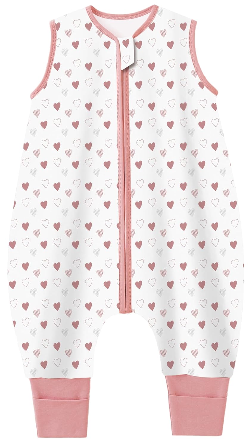 Detalle de Teechodina Baby Schlafsack mit Füßen 1.5 Tog – 100% Baumwolle, Ganzjahres, Größe 80cm (90–100cm Höhe) – Sweet Rabbit