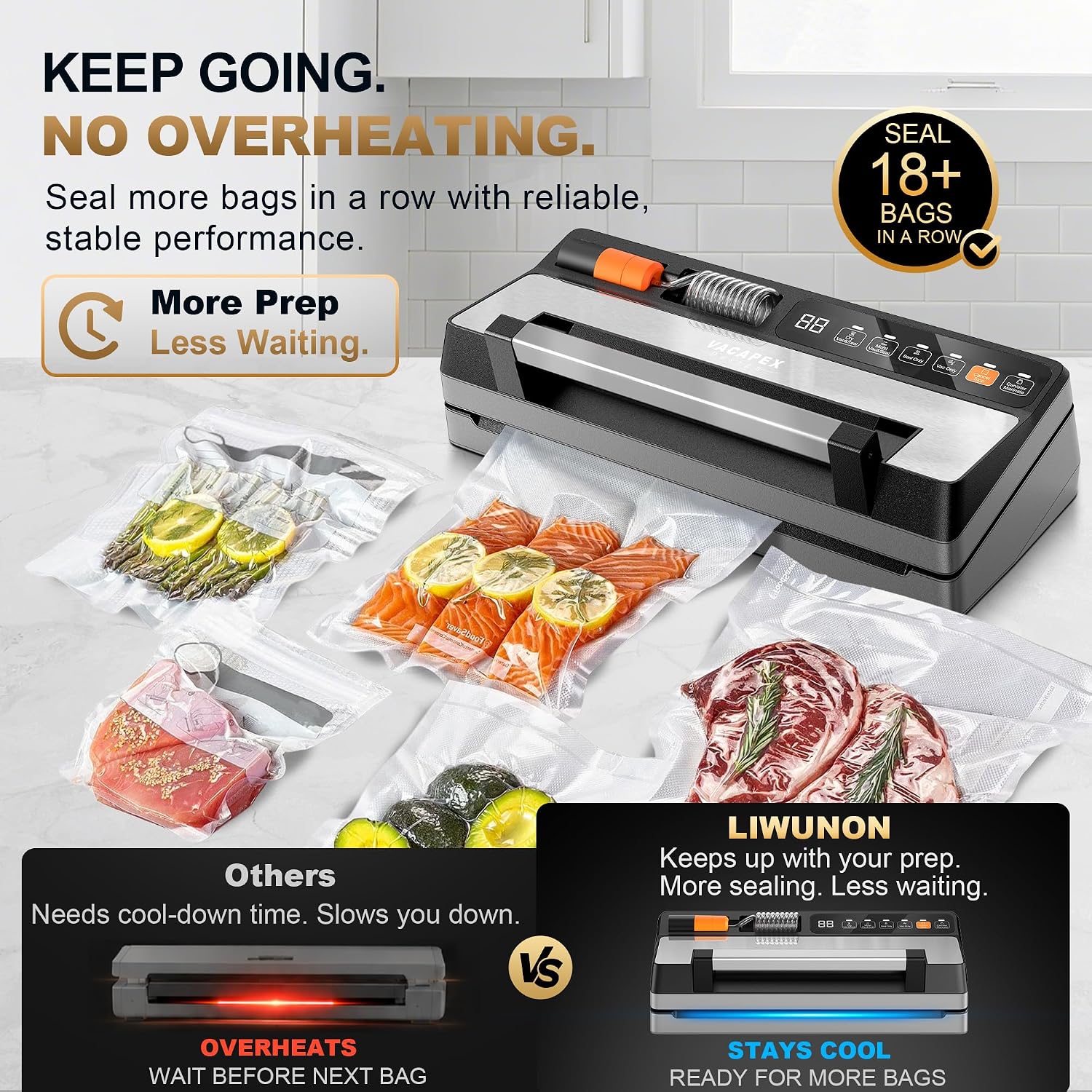 Thumbnail 4 de VacApex Vacuum Sealer with 17mm Dual Seal