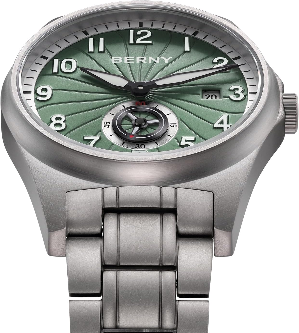 Detalle 2 de BERNY Titanium Herrenuhr Automatikwerk – robustes Titan-Design mit 10 ATM