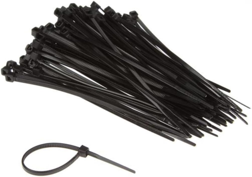 Perel serre-câbles en nylon noir auto-verrouillants 100 pièces 100 x 2,5 mm (jusqu’à 8 kg)