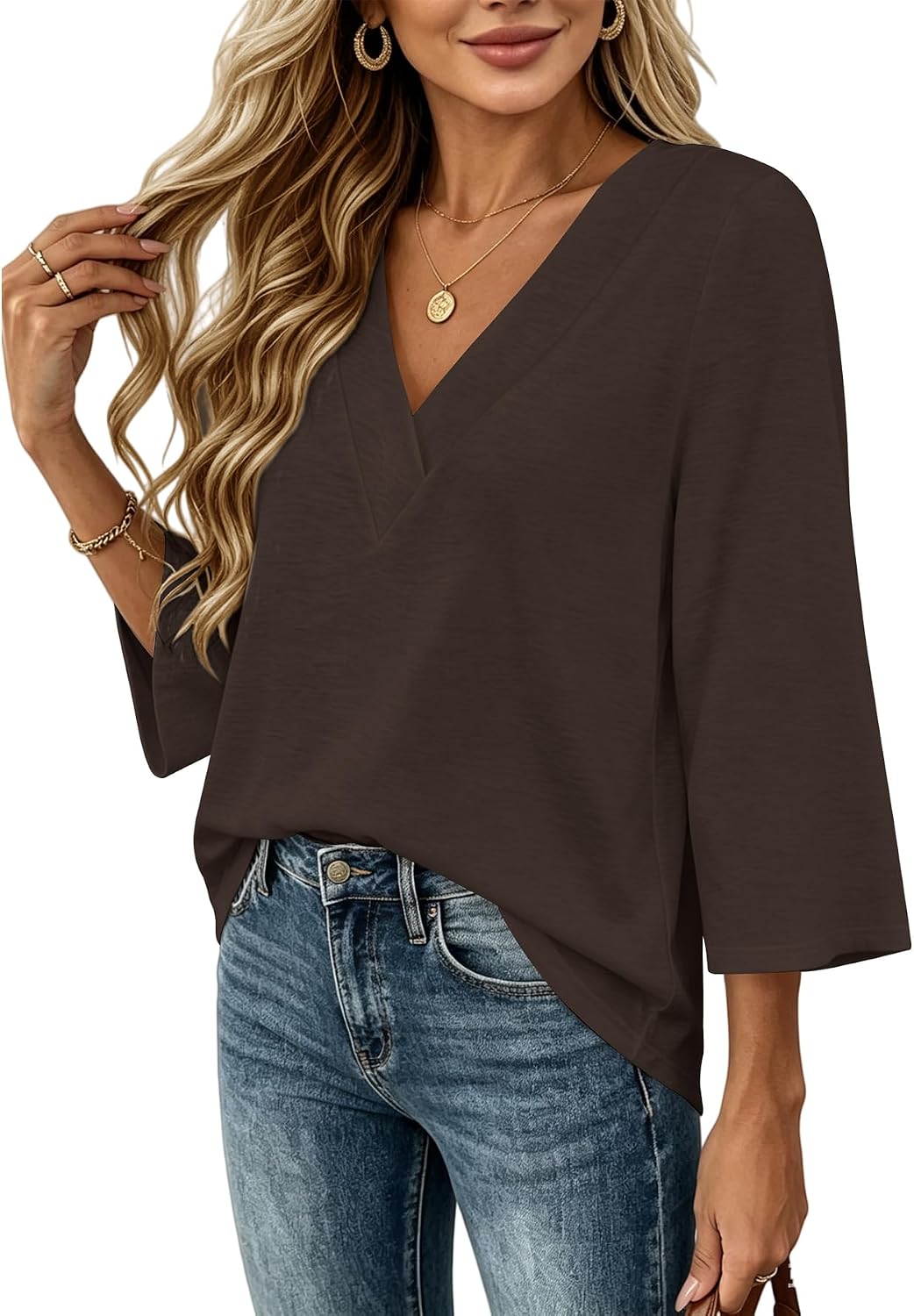 Detalle 2 de KK-Nature Women's V-Neck Top