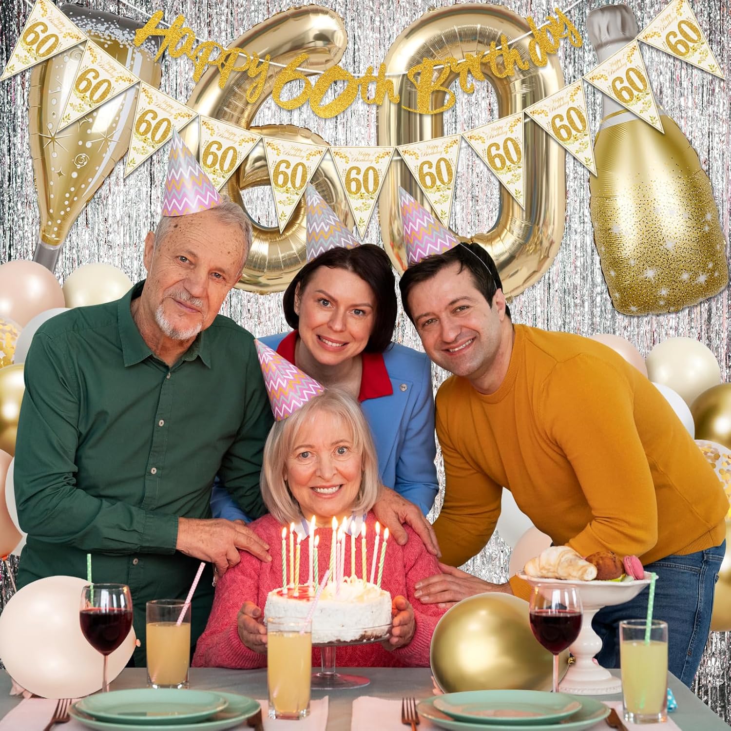 Thumbnail 5 de 60th Birthday Decorations Kit