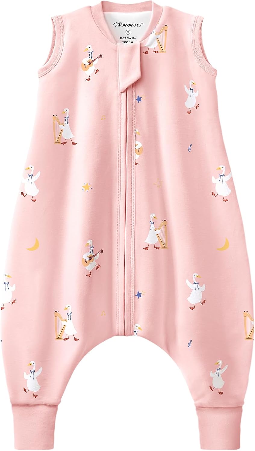 Detalle de Mosebears 1.0 TOG Cotton Baby Sleeping Bag (2-3 Years) – Soft, Safe Sleep Sack for Spring & Autumn