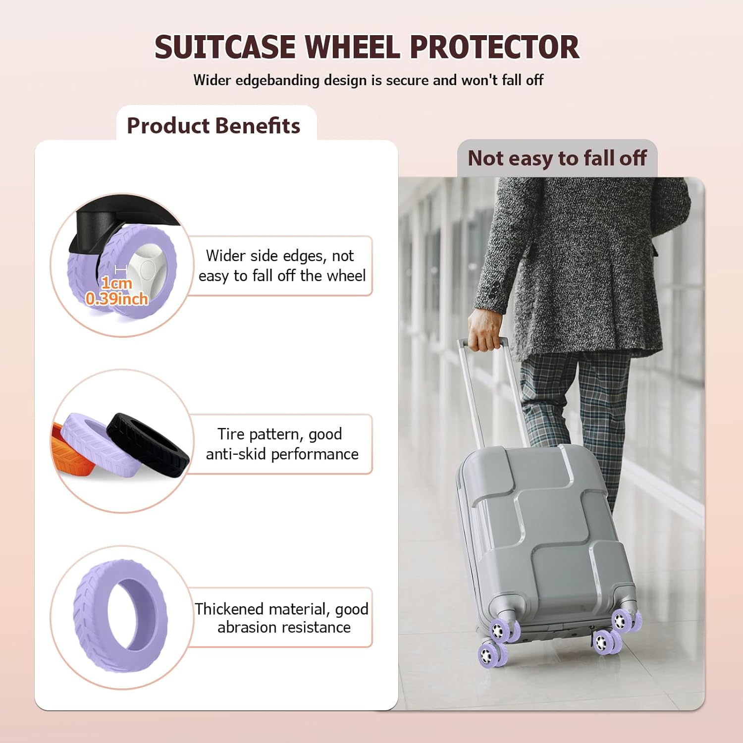 Thumbnail 6 de XYOFUN luggage wheel covers, 8 pack