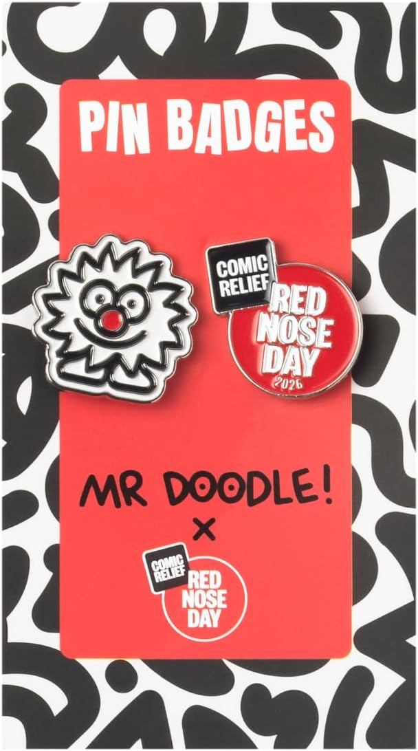 Thumbnail 1 de Red Nose Day 2026 Mr Doodle pin badges