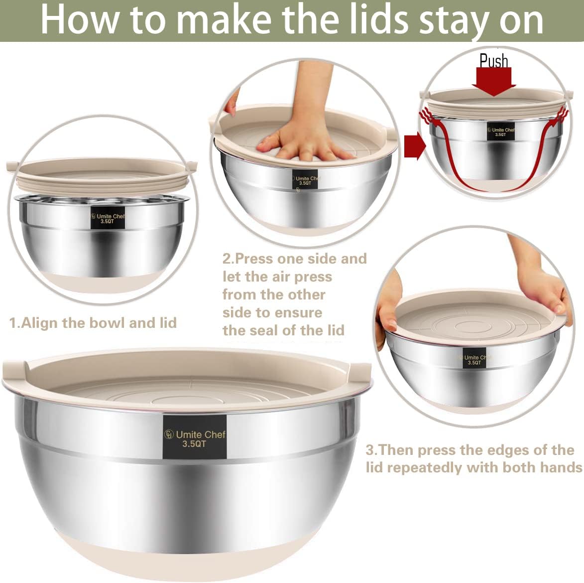 Thumbnail 4 de Umite Chef Mixing Bowls 6-piece set 🥣