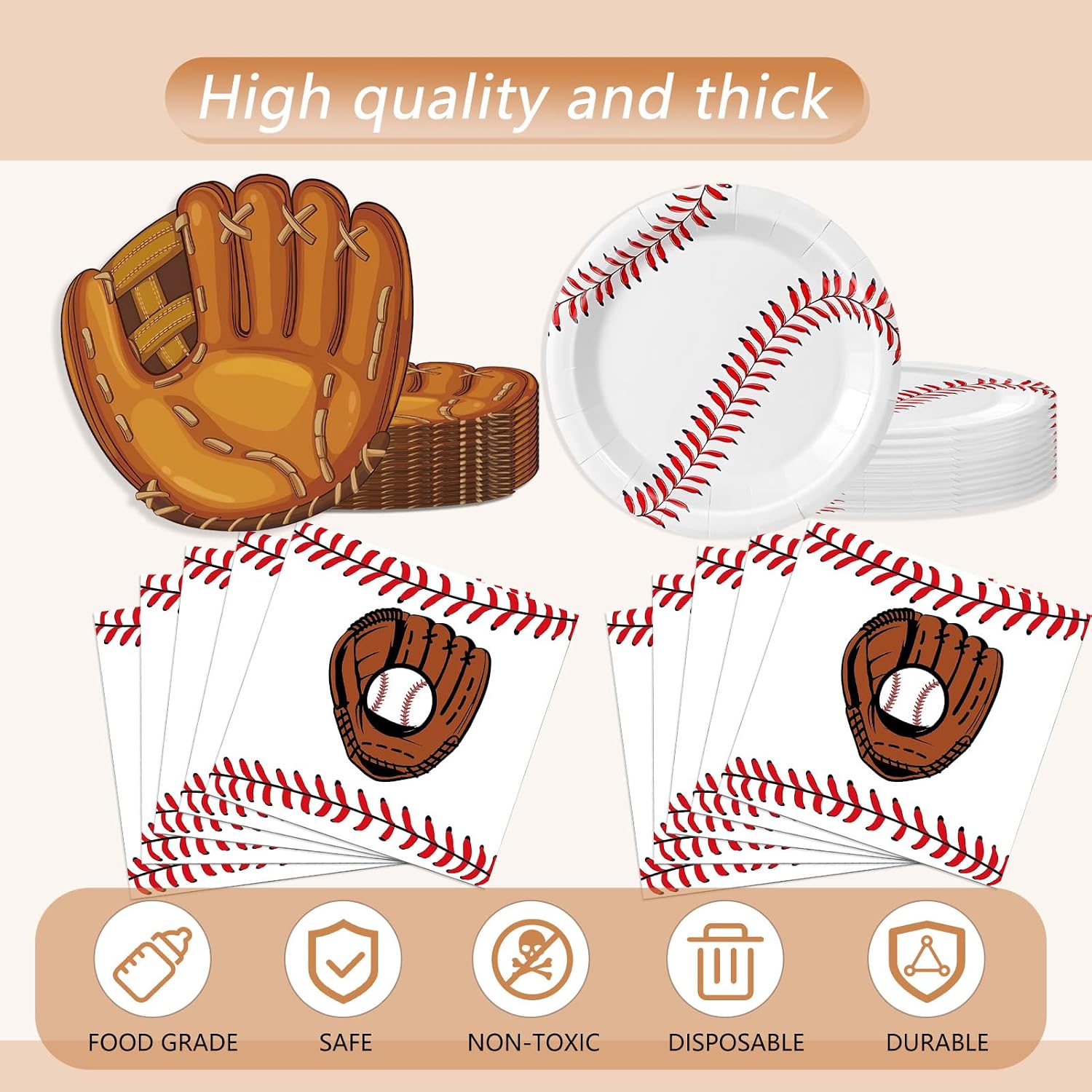 Detalle de Baseball Party Decorations, 41-Piece Set