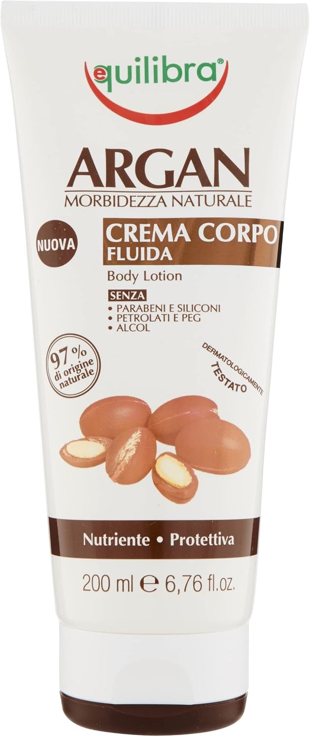 Detalle de Equilibra Argan Crema Fluida Corpo – Confezione da 6 x 200 ml