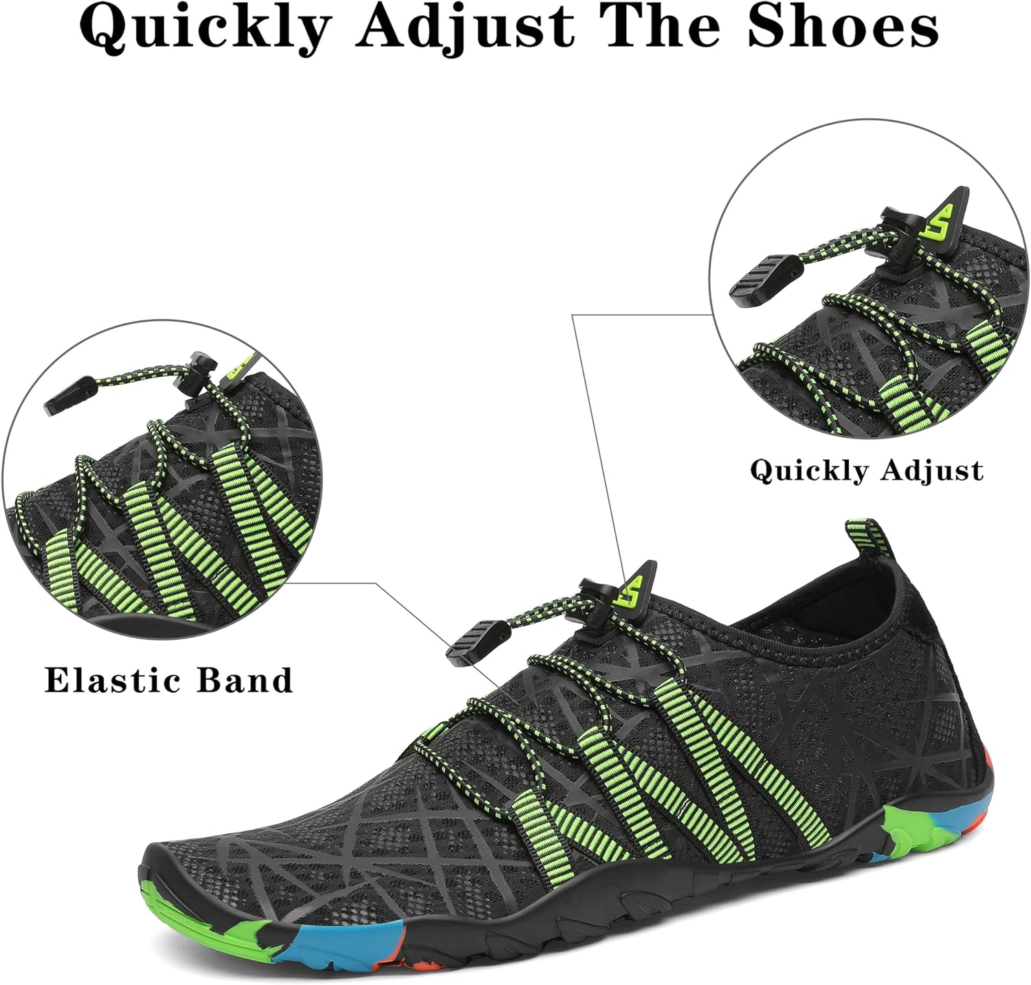 Detalle 2 de SAGUARO Badeschuhe & Aquaschuhe für Damen, Herren und Kinder – Strandschuhe in GR.35–48
