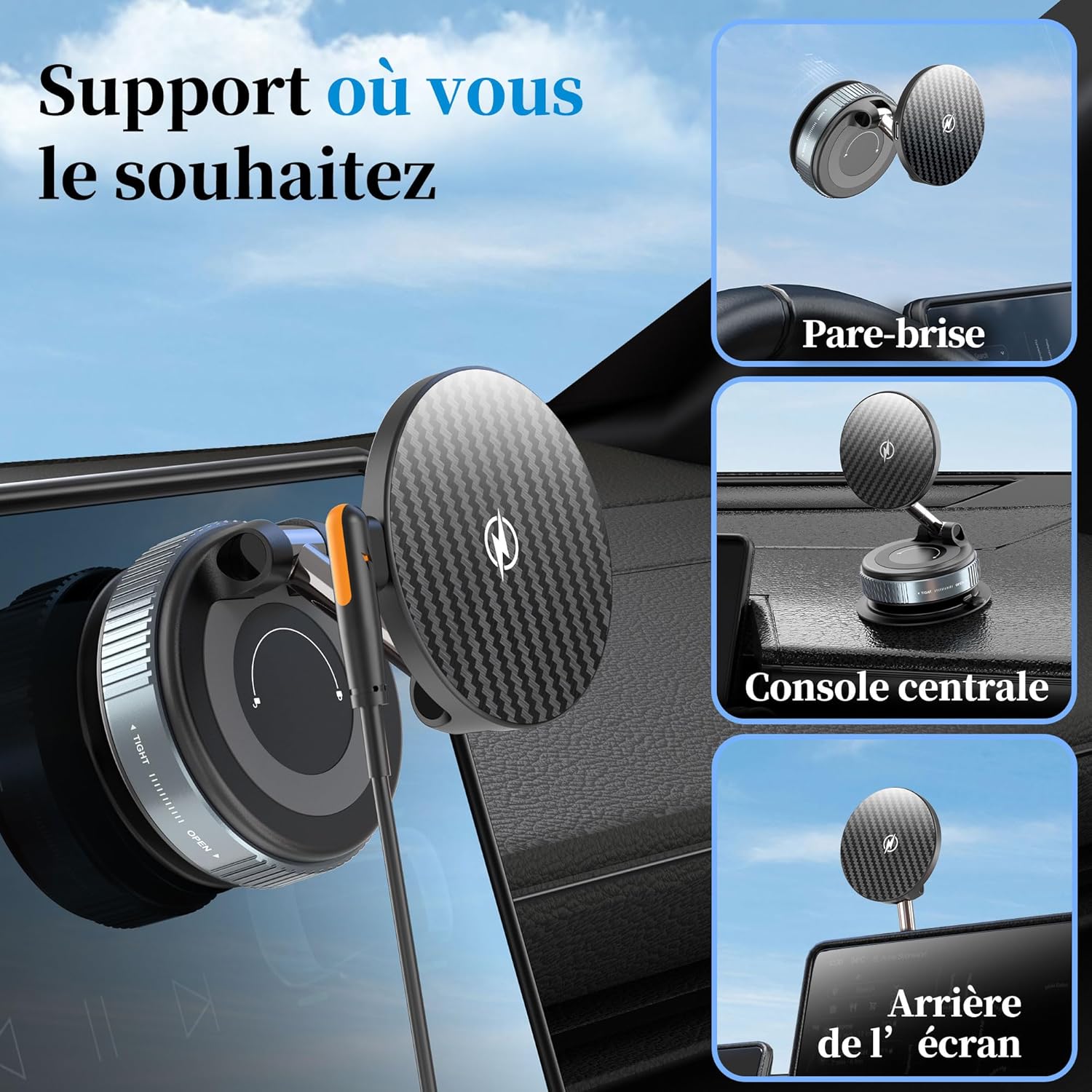 Thumbnail 3 de PlusAcc Support de téléphone 15 W