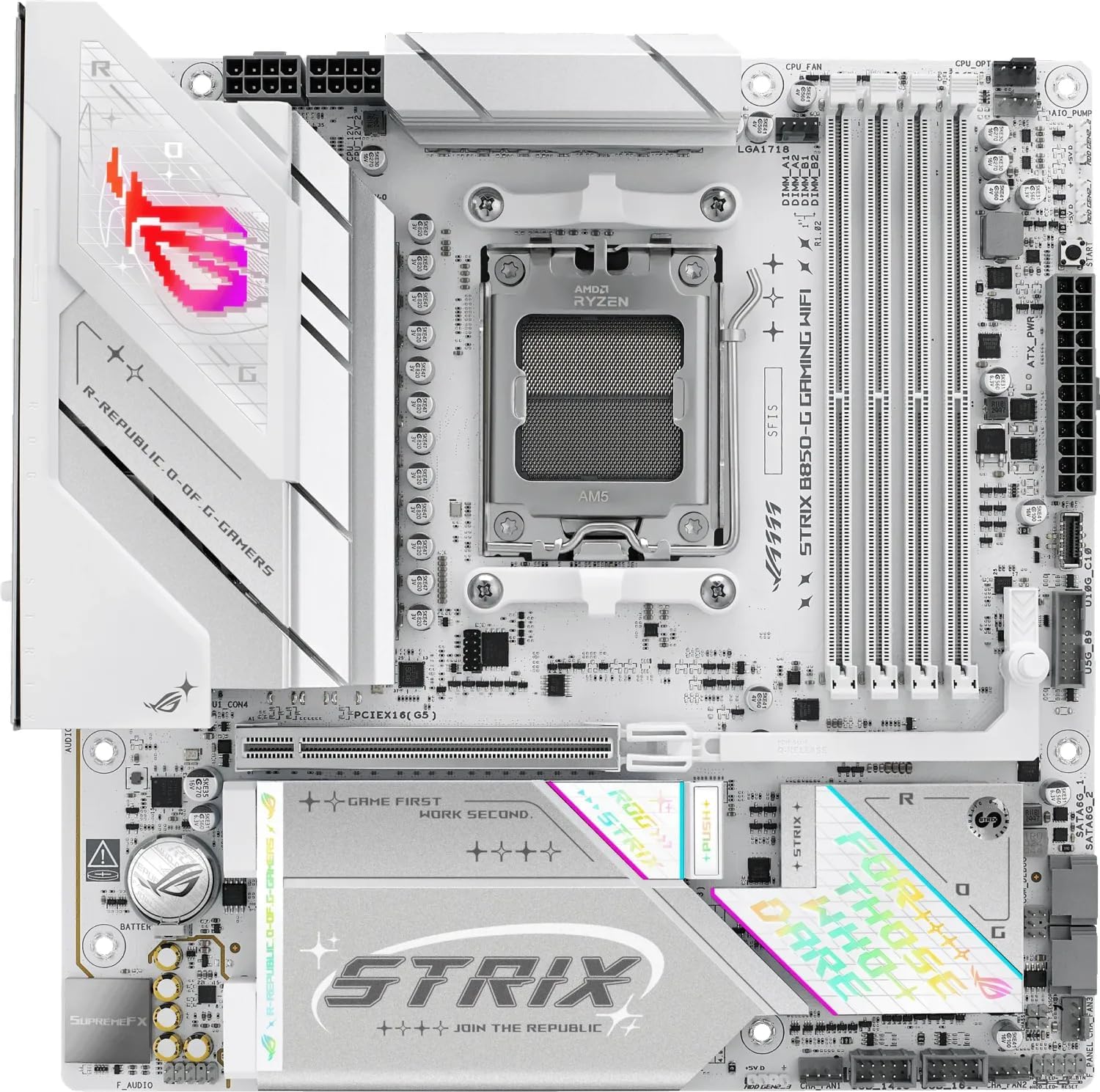 Thumbnail 6 de ASUS B850 MAX GAMING WIFI W — Carte mère ATX WiFi 6E pour AMD AM5, PCIe 5.0 et DDR5
