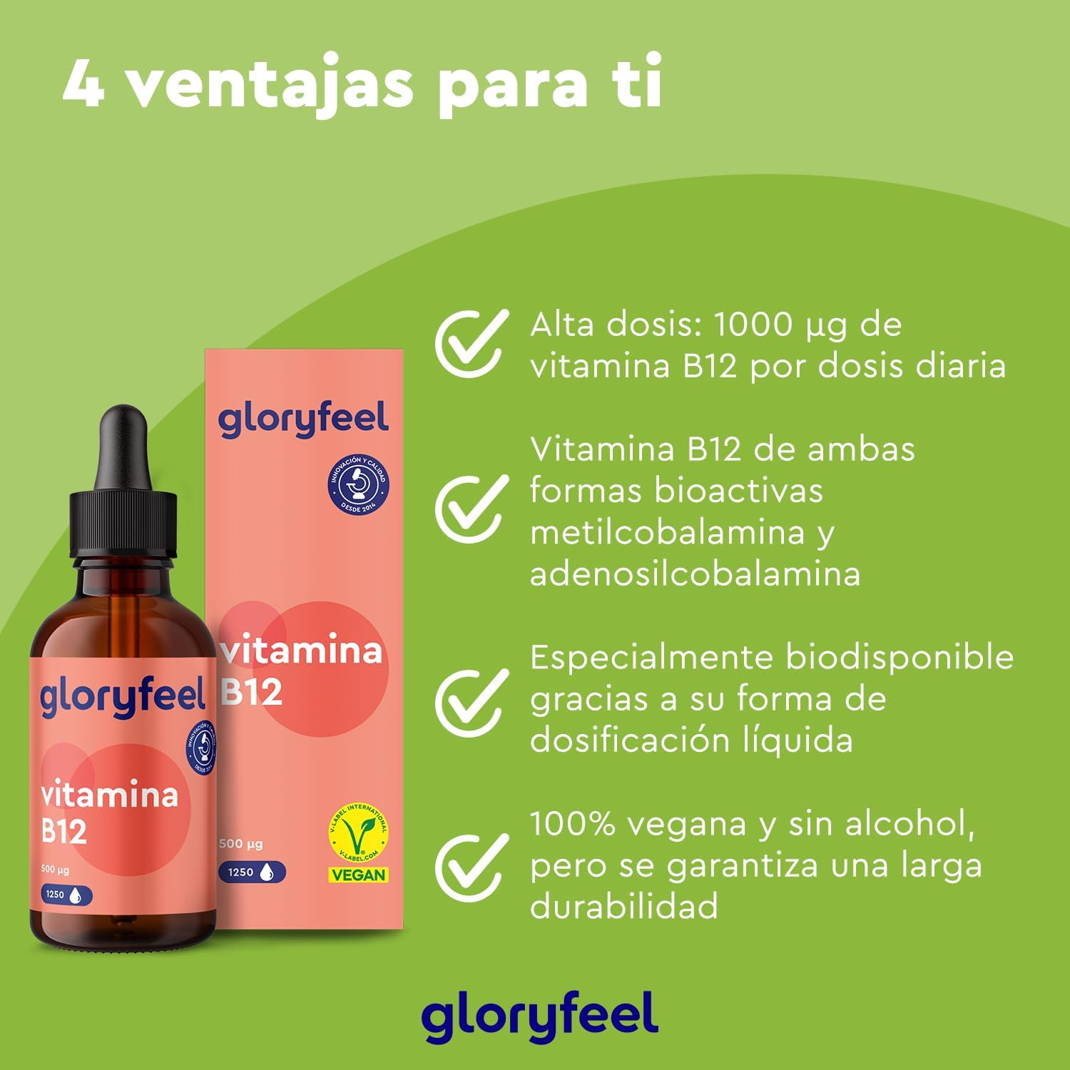 Thumbnail 1 de Vitamina B12 1,000mcg en gotas veganas 🌱 - Calidad Alemania