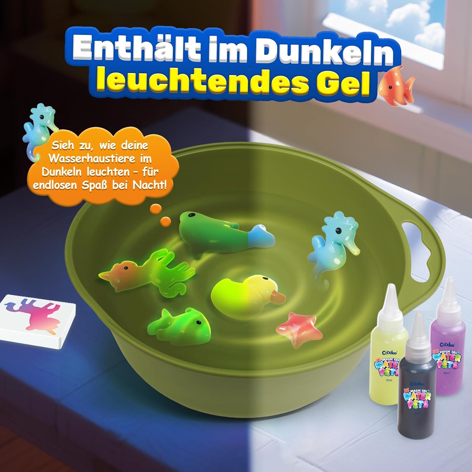 Detalle de Magic Water Elf Magisches Wasser‑Gel Spielset mit 10 Gel‑Beuteln