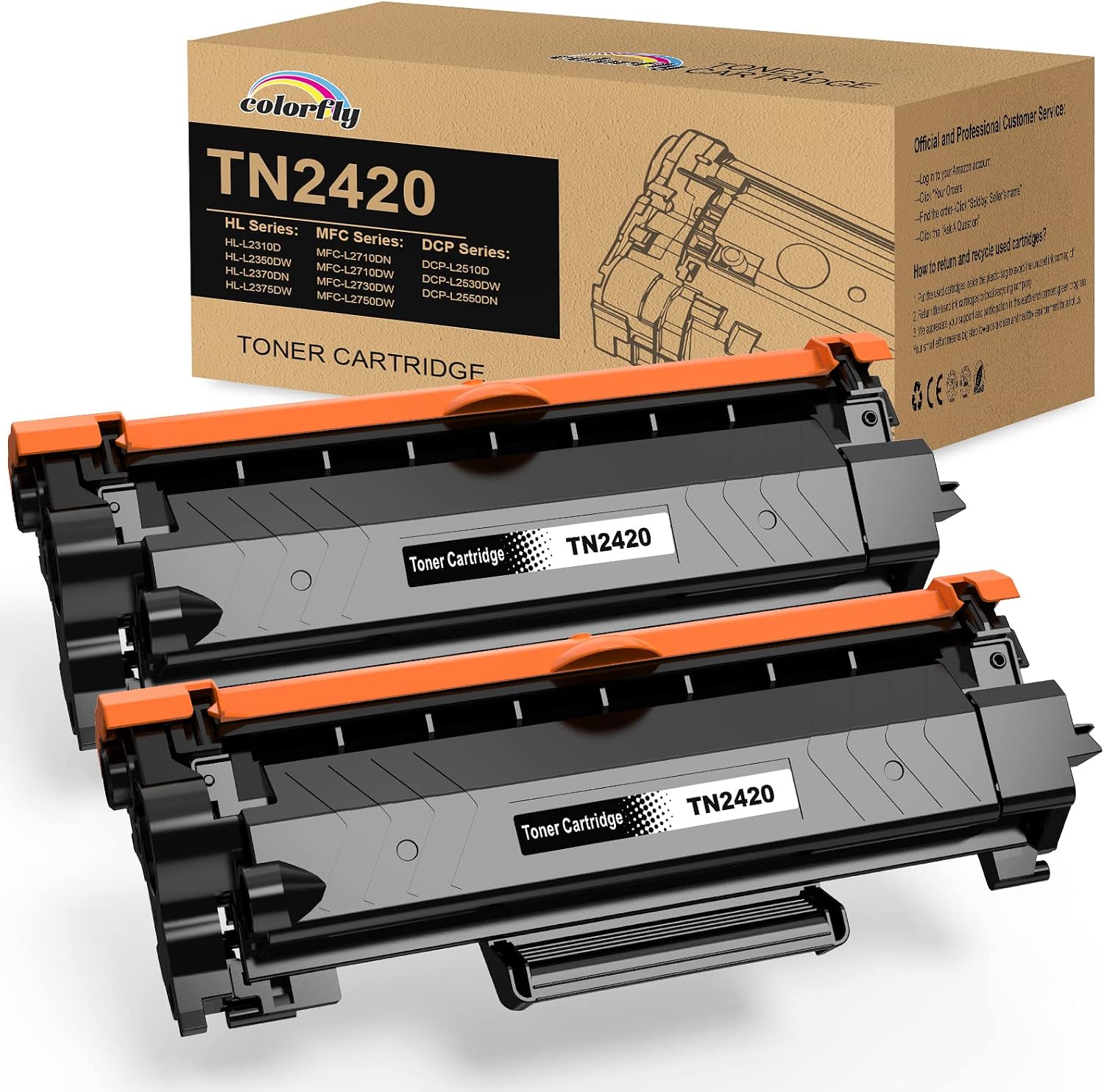 Detalle de colorfly TN2420 Cartuccia toner nero 3.000 pagine
