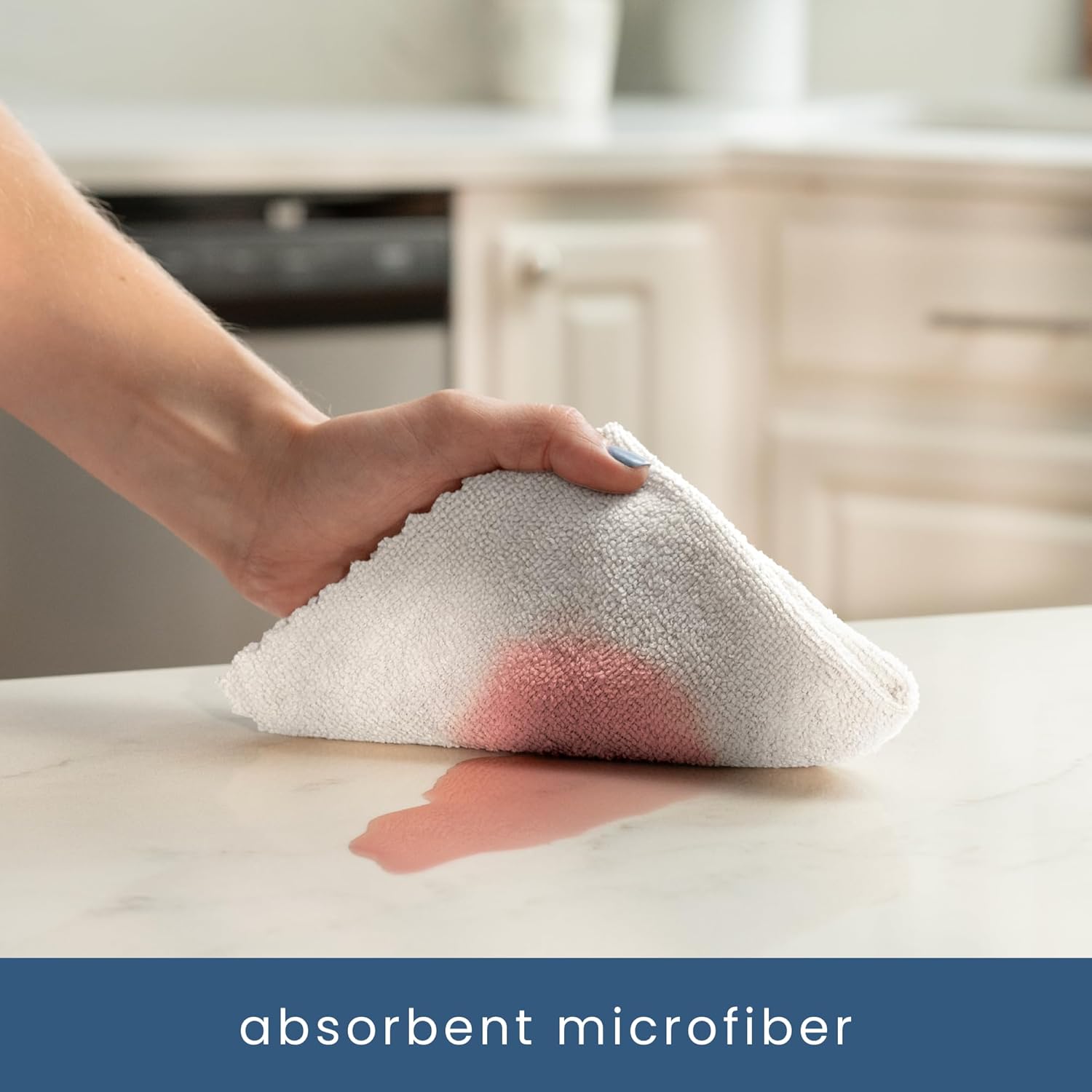 Detalle de S&T INC. 50 Pack Microfiber Cleaning Cloths with Box — Reusable, Lint-Free Towels for Home and Car Care