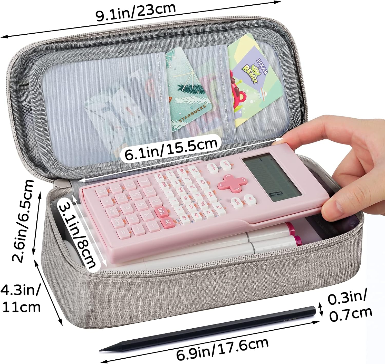 Detalle de WEMATE Large Pencil Case: High‑Capacity Canvas Pouch for Daily Use