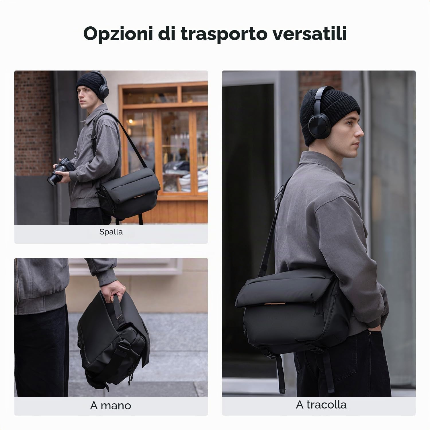 Thumbnail 5 de K&F CONCEPT Borsa a Tracolla per Fotocamera 10L: protezione, versatilità e uso daily