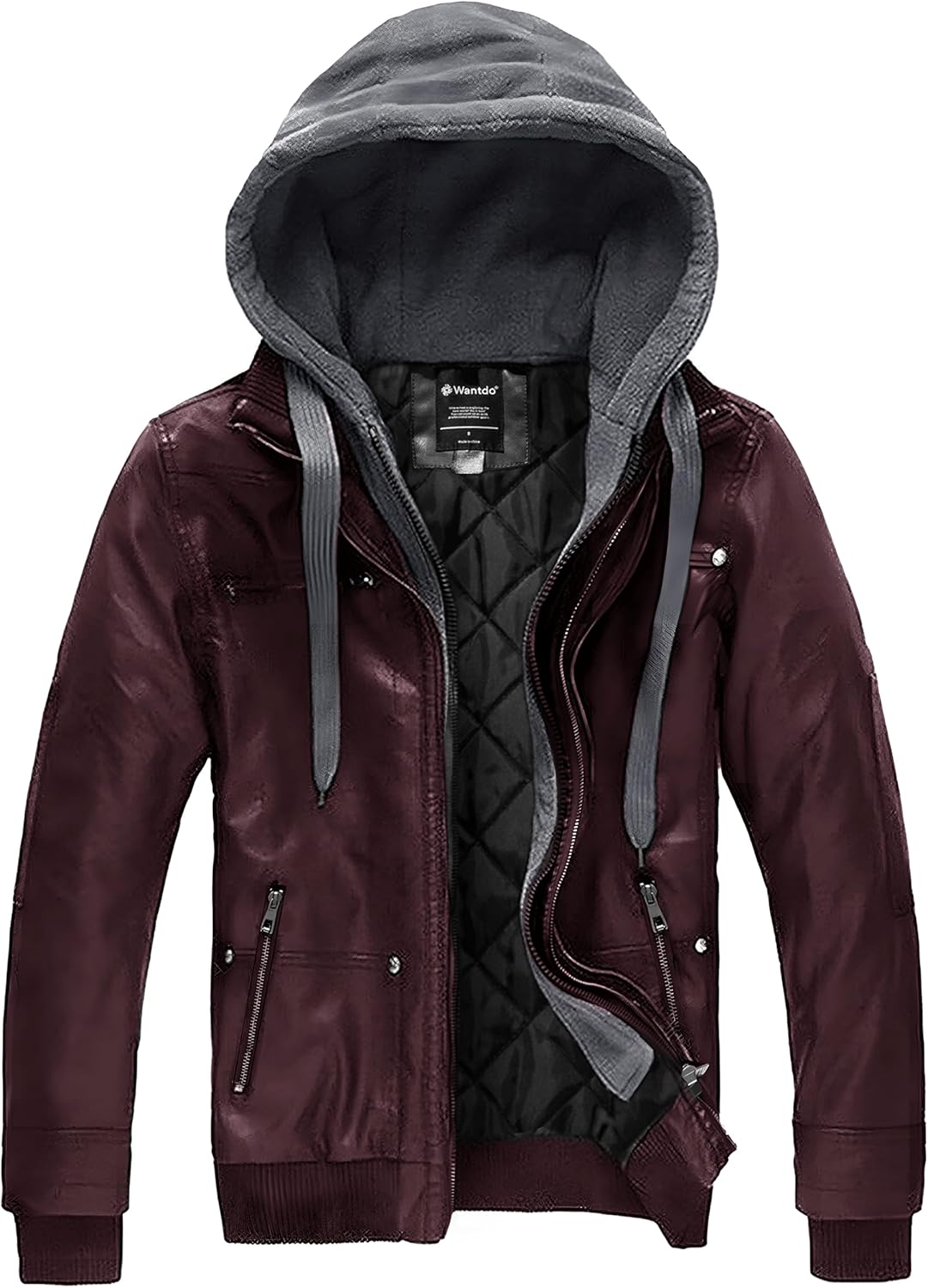 Detalle de wantdo Men's Faux Leather Jacket